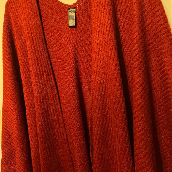 East 5th-ONE SIZE-wrap/scarf-Burnt Orange/Rusty-Fringes-Fall-Winter - Picture 7 of 9